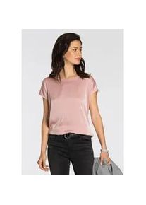 Shirtbluse Laura Scott, Damen, Gr. 46, rosa (rose), Web, Obermaterial: 100% Polyester. R&uuml;ckenteil: 95% Viskose, 5% Elasthan, leicht gl&auml;nzend, unifarben, l&auml;ssig geschnitten h&uuml;ftlang, Rundhals, angeschnitten, Blusen, Oversize, Kurzarm, h&uuml;ftlange Schnittform, Rundhalsausschnitt