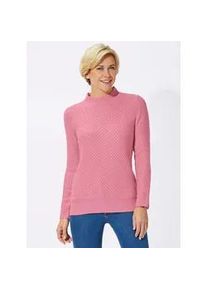 Stehkragenpullover Classic Basics "Pullover", Damen, Gr. 54, pink, 100% Polyacryl, unifarben, Pullover Stehkragenpullover