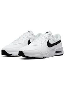 Sneaker Nike SPORTSWEAR "AIR MAX SC", Herren, Gr. 42,5, schwarz-wei&szlig; (wei&szlig;, schwarz), Leder, Textil, kontrastfarbene Details, unifarben, Schuhe Sneaker, Topseller