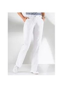 Bootcuthose Casual Looks, Damen, Gr. 215, Extrakurzgr&ouml;&szlig;en, wei&szlig;, 100% Baumwolle, unifarben, lang, Hosen