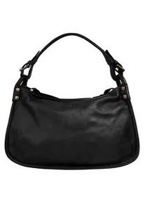 Henkeltasche Samantha Look, Damen, Gr. B/H/T: 36cm x 22cm x 9cm onesize, schwarz, Leder, vintage, Taschen, echt Leder, Made in Italy