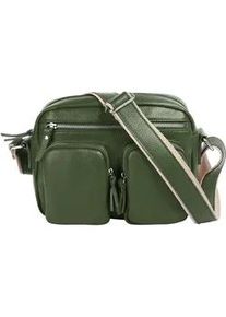 Umh&auml;ngetasche Samantha Look, Damen, Gr. B/H/T: 26cm x 22cm x 7cm onesize, gr&uuml;n, Leder, unifarben, Taschen Umh&auml;ngetasche, echt Leder, Made in Italy