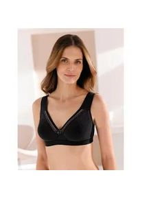 Soft-BH Speidel, Damen, Gr. 80, Cup D, schwarz, 95% Baumwolle, 5% Polyamid, BHs BH BH-Set Soft-BH B&uuml;gelloser-BH