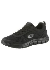 Sneaker Skechers "Track-Scloric", Herren, Gr. 43, schwarz, Leder, Textil, Schuhe Sneaker, Freizeitschuh, Halbschuh, Schn&uuml;rschuh mit Skechers Memory Foam, Topseller