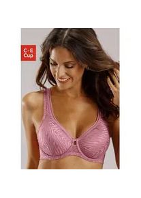 Minimizer-BH Nuance, Damen, Gr. 100, Cup E, rot (rosenholz), Netz, Obermaterial: 80% Polyamid, 20% Elasthan, BHs Minimizer-BH, im modernen Design mit gl&auml;nzendem Material