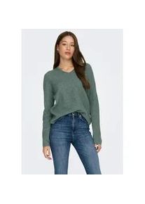 V-Ausschnitt-Pullover Only "ONLCAMILLA V-NECK L/S PULLOVER KNT NOOS", Damen, Gr. XS, gr&uuml;n (laurel wreath detail:melange), Strick, Obermaterial: 74% Polyacryl, 24% Polyester, 2% Elasthan, meliert, regular fit normal, V-Ausschnitt, Strickb&uuml;ndchen, Pullover, Materialmix, regular fit