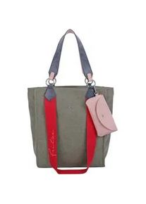 Henkeltasche Fritzi aus Preussen "Izzy02", Damen, Gr. B/H/T: 11cm x 39cm x 32cm, grau (stein), Baumwolle, mehrfarbig, Taschen, mit abnehmbarem Brillenetui
