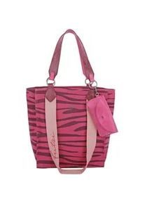 Henkeltasche Fritzi aus Preussen "Izzy02", Damen, Gr. B/H/T: 11cm x 39cm x 32cm, pink (pink, rosa), Baumwolle, mehrfarbig, Taschen, mit abnehmbarem Brillenetui