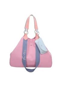 Henkeltasche Fritzi aus Preussen "Izzy", Damen, Gr. B/H/T: 16cm x 36cm x 50cm, rosa, Baumwolle, unifarben, Taschen, aus veganen Materialien