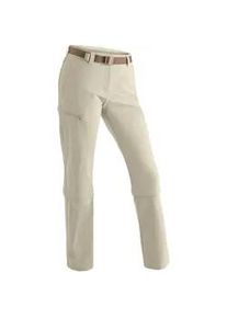 Funktionshose Maier Sports "Arolla", Damen, Gr. 17, Kurzgr&ouml;&szlig;en, braun (hellbraun), 90% Polyamid, 10% Elasthan, Hosen Funktionshose, Damen Wanderhose, zipp-off Outdoor-Hose, 3 Taschen, Regular Fit