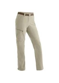 Funktionshose Maier Sports "Nata", Damen, Gr. 20, Kurzgr&ouml;&szlig;en, braun (hellbraun), 90% Polyamid, 10% Elasthan, Hosen Funktionshose, Damen Wanderhose, zipp-off Outdoor-Hose, 3 Taschen, Regular Fit