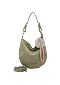 Schultertasche Fritzi aus Preussen "Fritzi Hobo", Damen, Gr. B/H/T: 10cm x 31cm x 33cm, gr&uuml;n, Polyurethan (PU), unifarben, Taschen Schultertasche, mit abnehmbaren Schultergurt