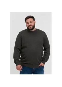 Strickpullover Blend "BHLars Big & Tall", Damen, Gr. 5XL, charcoal mix, Feinstrick, 50% Baumwolle, 50% Polyacryl, unifarben, regular fit normal, Rundhals, eingesetzt, Pullover Strickpullover, Strickpullover mit Rundhalsausschnitt in gro&szlig;en Gr&ouml;&szlig;en