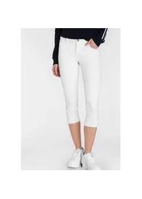 Caprijeans Arizona "Ultra-Stretch", Damen, Gr. 44, N-Gr, wei&szlig;, Denim/Jeans, Obermaterial: 65% Baumwolle, 33% Polyester, 2% Elasthan, Basic, skinny fit 3/4-L&auml;nge, Jeans, extra-enger Schnitt, modischer Beinabschluss mit Schlitz