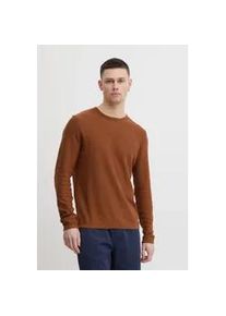 Strickpullover Blend "BHPullover", Herren, Gr. L, sequoia, Feinstrick, 100% Baumwolle, unifarben, regular fit normal, Rundhals, eng, Pullover Strickpullover, Stilvoller Feinstrick-Pullover mit Rundhalsausschnitt