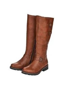 Winterstiefel Remonte, Damen, Gr. 39, XL-Schaft, braun, Lederimitat, Schuhe Winterstiefel, Blockabsatz, Langschaftstiefel, Wechselfu&szlig;bett, XL-Schaft