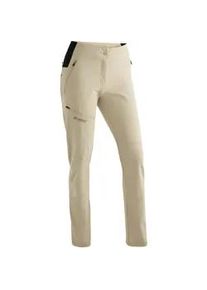 Outdoorhose Maier Sports "Latit Slim Vario W", Damen, Gr. 44, Normalgr&ouml;&szlig;en, braun (hellbraun), 88% Polyester (recycelt), 12% Elasthan, Hosen Outdoorhose, Damen Wanderhose, lange Outdoor-Hose, Trekkinghose slim