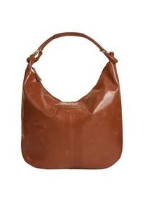 Shopper Bruno Banani, Damen, Gr. B/H/T: 40cm x 33cm x 4cm onesize, braun (cognac), Leder, leicht gl&auml;nzend, unifarben, Taschen Shopper, echt Leder