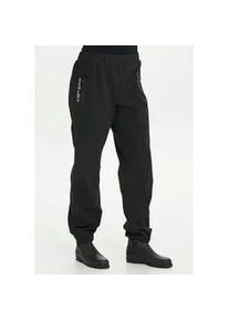 Regenhose WEATHER REPORT "Rudolph", Damen, Gr. 46, EURO-Gr&ouml;&szlig;en, schwarz (schwarz, schwarz), 90% Polyester, 10% Elasthan, unifarben, lang, Hosen Regenhose, mit getapten N&auml;hten