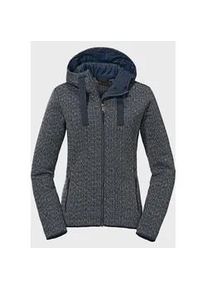Sch&ouml;ffel Fleecejacke SCH&Ouml;FFEL "Fleece Hoody Aurora L", Damen, Gr. 42, blau (8820, blau), Oberstoff Rumpf: 100% Polyester Futter Kapuze: 100% Polyester, regular fit, hoch geschlossener Ausschnitt, Jacken Fleecejacke