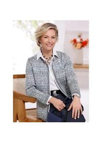 Classic Dog Strickjacke CLASSIC, Damen, Gr. 50, grau (steingrau, ecru, gemustert), 70% Polyacryl, 30% Schurwolle, gemustert, mehrfarbig, Strickjacken Strickjacke