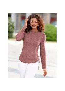 Strickpullover Casual Looks "Pullover", Damen, Gr. 52, rosa (rosenholz, ecru, meliert), 76% Polyacryl, 24% Baumwolle, meliert, unifarben, Pullover Strickpullover