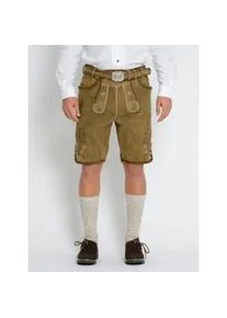 Trachtenhose JCC "31023204", Herren, Gr. 52, Normalgr&ouml;&szlig;en, beige (sand), Obermaterial: 100% Ziegenvelours; Schnalle aus Metall, Hosen Trachtenhose