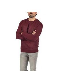 Longpullover Blend "BHTok", Damen, Gr. L, tawny port, Sweatware, 80% Baumwolle, 20% Polyester, meliert, normal normal, Rundhals, eng, Pullover Longpullover, Klassisches Sweatshirt mit Rundhalsausschnitt