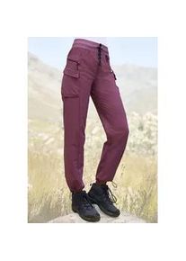 Trekkinghose Lascana ACTIVE "Cargo Pants", Damen, Gr. 42, N-Gr, lila (mauve), Web, Obermaterial: 92% Polyamid, 8% Elasthan, unifarben, Hosen Trekkinghose, Schlupfform