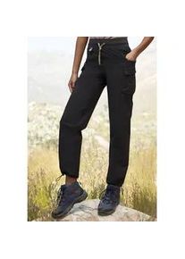 Trekkinghose Lascana ACTIVE "Cargo Pants", Damen, Gr. 46, N-Gr, schwarz, Web, Obermaterial: 92% Polyamid, 8% Elasthan, unifarben, Hosen Trekkinghose, Schlupfform