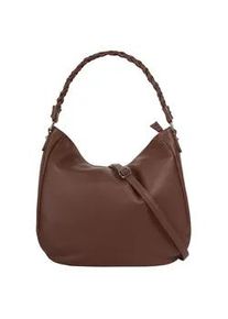 Henkeltasche Samantha Look, Damen, Gr. B/H/T: 34cm x 31cm x 10cm onesize, braun, Leder, leicht gl&auml;nzend, unifarben, Taschen, echt Leder, Made in Italy