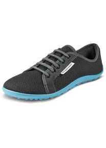 Barfu&szlig;schuh Leguano "AKTIV", Herren, Gr. 39, bunt (anthrazit, t&uuml;rkis), Textil, Schuhe Barfu&szlig;schuh Schn&uuml;rschuh Sommerschuh, Freizeitschuh, Halbschuh, Schn&uuml;rschuh mit ergonomischer Formgebung