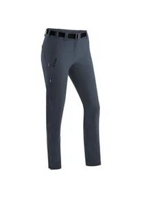 Funktionshose Maier Sports "Lana slim", Damen, Gr. 88, Langgr&ouml;&szlig;en, blau (graublau), 91% Polyamid, 9% Elasthan, Hosen Funktionshose, Damen Wanderhose, atmungsaktive Outdoor-Hose, 3 Taschen, Slim Fit