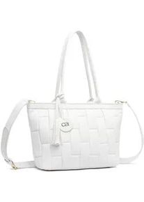 Schultertasche "Saint", Damen, Gr. B/H/T: 31cm x 24cm x 14cm onesize, wei&szlig;, Polyurethan (PU), Collezione Alessandro, Taschen Schultertasche, mit luxuri&ouml;ser Steppung