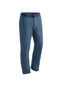 Funktionshose Maier Sports "Tajo", Herren, Gr. 48, Normalgr&ouml;&szlig;en, blau (jeansblau), 90% Polyamid, 10% Elasthan, Hosen Funktionshose, Herren Wanderhose, zipp-off Outdoor-Hose, 4 Taschen, Regular Fit