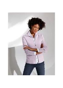 Strickjacke CREATION L PREMIUM, Damen, Gr. 48, lila (flieder), 100% Baumwolle, unifarben, Strickjacken Strickjacke