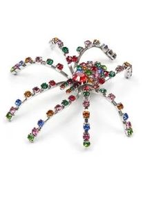 Brosche "Thekla", Damen, bunt (mehrfarbig), Glas, Collezione Alessandro, Broschen Brosche, mit Glassteinen