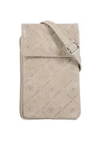 Umh&auml;ngetasche Bruno Banani, Damen, Gr. B/H/T: 13cm x 20cm x 3cm onesize, beige, Leder, leicht gl&auml;nzend, unifarben, Taschen Umh&auml;ngetasche, echt Leder