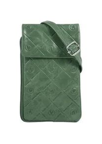 Umh&auml;ngetasche Bruno Banani, Damen, Gr. B/H/T: 13cm x 20cm x 3cm onesize, gr&uuml;n, Leder, leicht gl&auml;nzend, unifarben, Taschen Umh&auml;ngetasche, echt Leder