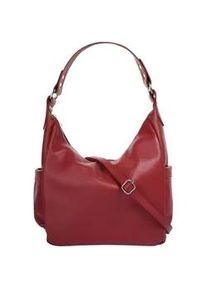 Shopper Samantha Look, Damen, Gr. B/H/T: 35cm x 25cm x 10cm onesize, rot, Leder, unifarben, Taschen Shopper, echt Leder, Made in Italy
