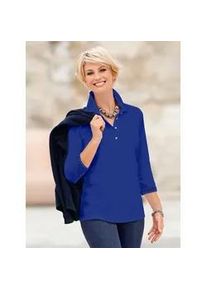 Classic Dog Poloshirt CLASSIC "Shirt", Damen, Gr. 50, blau (royalblau), 50% Baumwolle, 50% Modal, unifarben, ohne Ausschnitt, Shirts