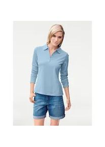 Poloshirt "Poloshirt", Damen, Gr. 48, blau (bleu), 95% Baumwolle, 5% Elasthan, B.C. BEST CONNECTIONS BY Heine, unifarben, Shirts