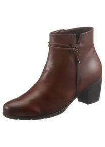 Stiefelette Gabor, Damen, Gr. 38,5, braun (cognac), Kalbsleder, used, Schuhe Stiefelette, Trichterabsatz, Ankleboots mit Hovercraft Luftkammer-Laufsohle, Topseller