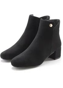 Stiefelette Lascana, Damen, Gr. 43, schwarz, Obermaterial: 100% Textilmaterial. Decksohle: 100% Textilmaterial. Futter: 100% Textilmaterial. Laufsohle: 100% Synthetik, unifarben, Schuhe Stiefelette, mit bequemen Blockabsatz, Ankle Boots, Stiefel VEGAN, Topseller