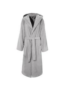 Unisex-Bademantel Bruno Banani "Robby, ideal f&uuml;r Sauna & Spa, Standardl&auml;nge & &Uuml;berl&auml;nge" Gr. XXL, grau (hellgrau), L:125cm, Walkfrottee, Hausm&auml;ntel, Damen & Herren Badem&auml;ntel, Baumwolle, mit Taschen, Sauna, XS-3XL