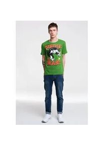 T-Shirt logoshirt "Looney Tunes &ndash; Sylvester & Tweety", Herren, Gr. S, gr&uuml;n (hellgr&uuml;n), 100% Baumwolle, unifarben, normal, Rundhals, Shirts T-Shirt, mit coolem Print