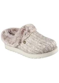 Pantoffel Skechers "KEEPSAKES - ICE ANGEL", Damen, Gr. 41, beige, Textil, Schuhe, Hausschuh in Strick-Optik