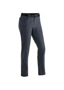 Funktionshose Maier Sports "Perlit W", Damen, Gr. 19, Kurzgr&ouml;&szlig;en, grau, Vorderseite: 92% Polyester, 8% Elasthan; R&uuml;ckseite: 100% Polyester, Hosen Funktionshose, warme Damen Softshellhose, Winter Outdoorhose, winddicht, Regular Fit