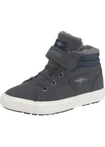 Sneaker Kangaroos "Kavu III", M&auml;dchen, Gr. 21, blau (navy), Synthetik, Schuhe Sneaker, Warmfutter, Rei&szlig;verschluss,Winterschuhe, Schn&uuml;rboots, Sneakerboots