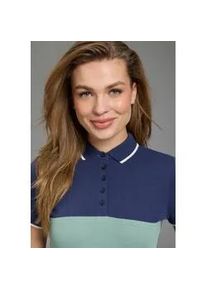 Poloshirt Kangaroos, Damen, Gr. 48/50, wei&szlig; (marine, gr&uuml;n, wei&szlig;), Rippware, Obermaterial: 100% Baumwolle. Kragen: 100% Baumwolle, colorblocking, kontrastfarbene Details, sehr figurbetont h&uuml;ftlang, Flachstrickb&uuml;ndchen, Shirts, Kurzarm, figurbetonter Schnitt, Colourblocking-Optik, Polokragen